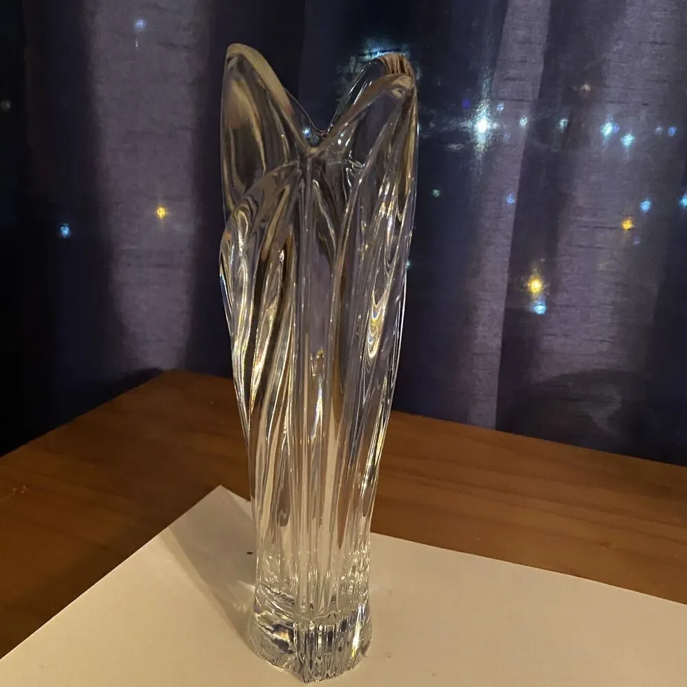 Vintage Lenox Arctic Bloom Thick Crystal Vase